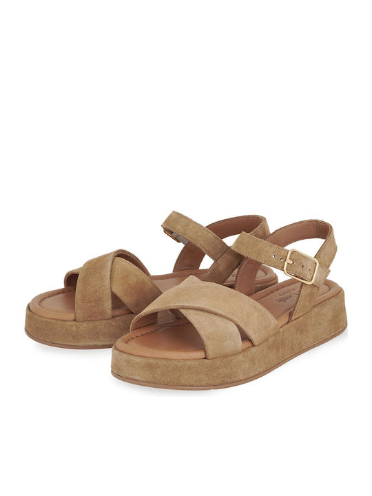 Γυναικεία Σανδάλια Flatforms Καφέ