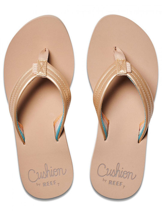 Cushion Flache Damen Anatomisch Sandalen Beige