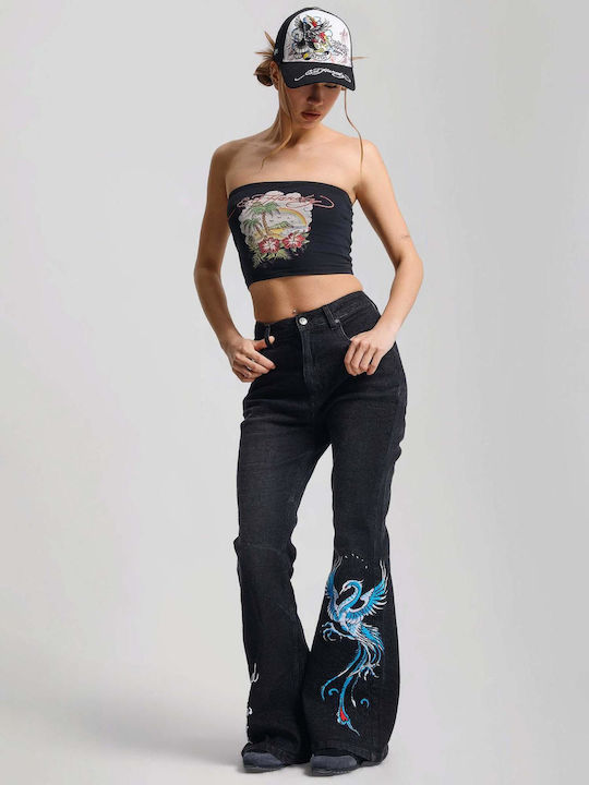 Γυναικείο Crop Top Μαύρο