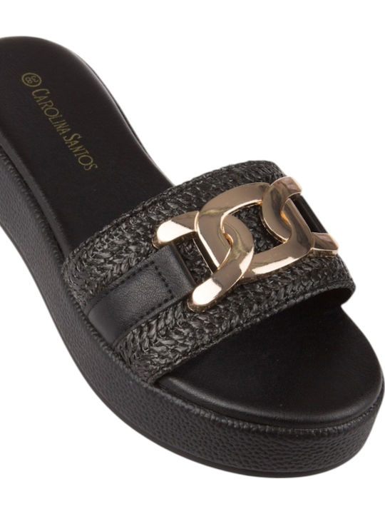 Women's Flat Sandals Flatforms Black
