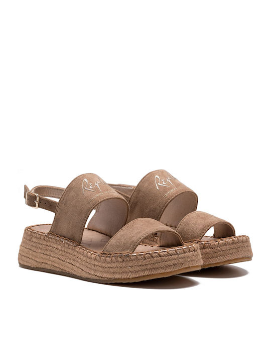 Damen Beigen Flatforms Anatomisch