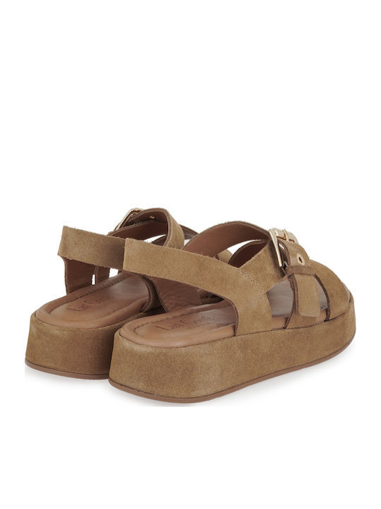 Γυναικεία Σανδάλια Flatforms Καφέ