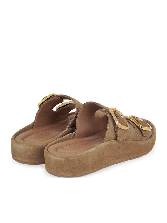 Γυναικεία Σανδάλια Flatforms Καφέ