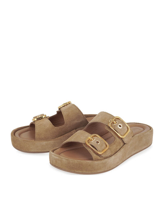 Γυναικεία Σανδάλια Flatforms Καφέ
