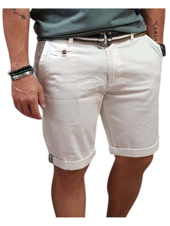 Indicode Herren Chino Shorts Off-White