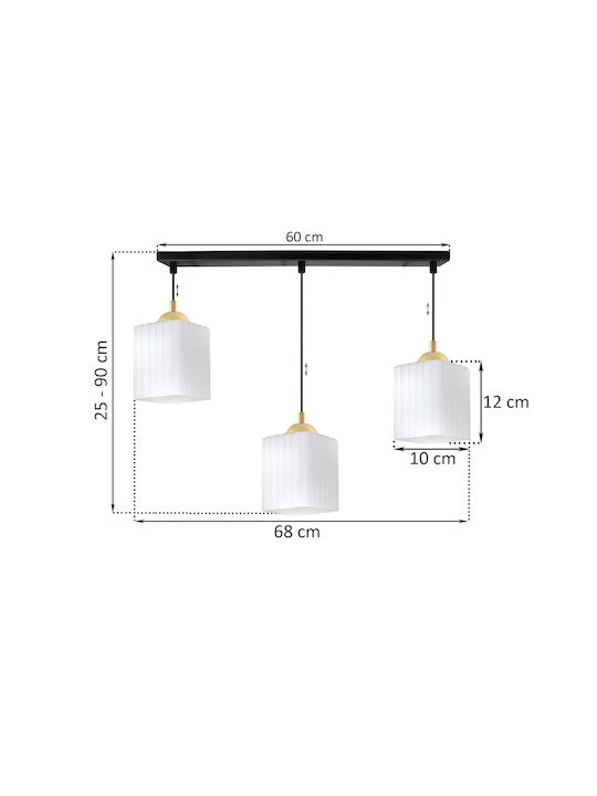 Light Home Candelabru Suspendat Negru cu Soclu E27