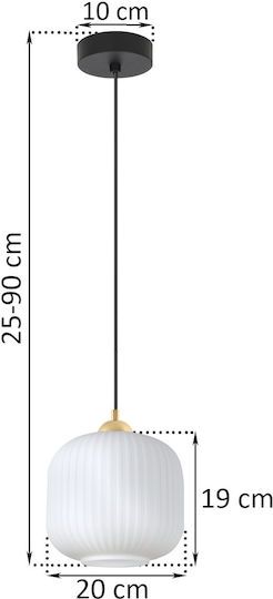 Light Home Pendant Ceiling Light Black with E27 Socket