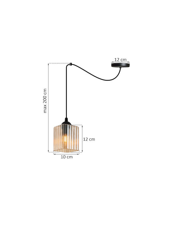Light Home Κρεμαστό Φωτιστικό Μαύρο με Ντουί E27