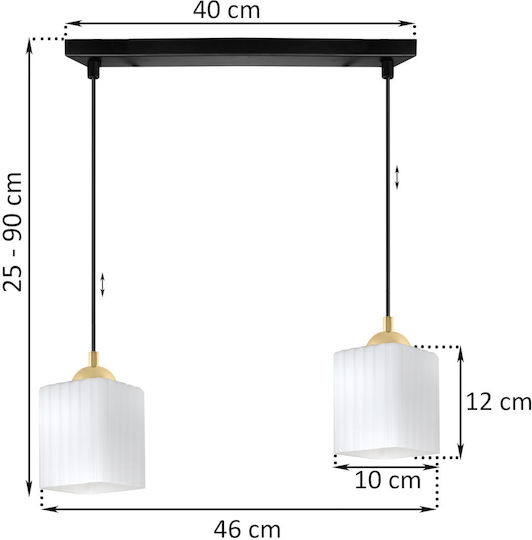 Light Home Κρεμαστό Φωτιστικό Μαύρο με Ντουί E27