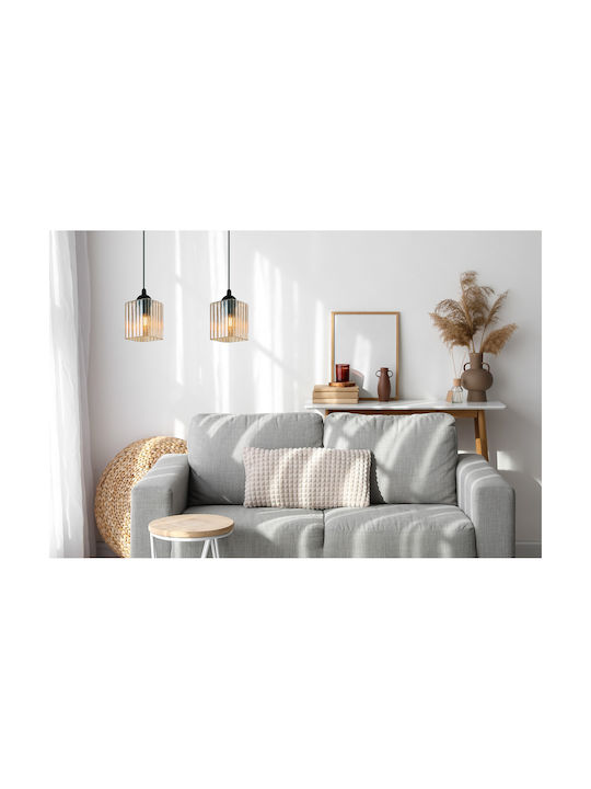 Light Home Candelabru Suspendat Negru cu Soclu E27