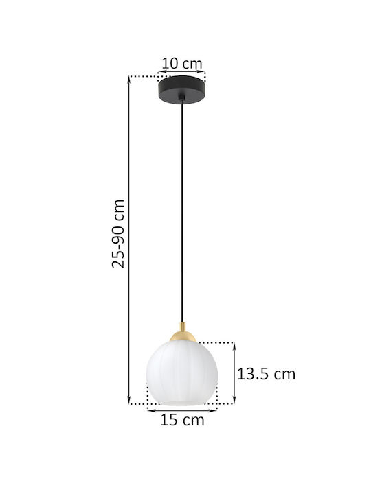 Light Home Κρεμαστό Φωτιστικό Μαύρο με Ντουί E27