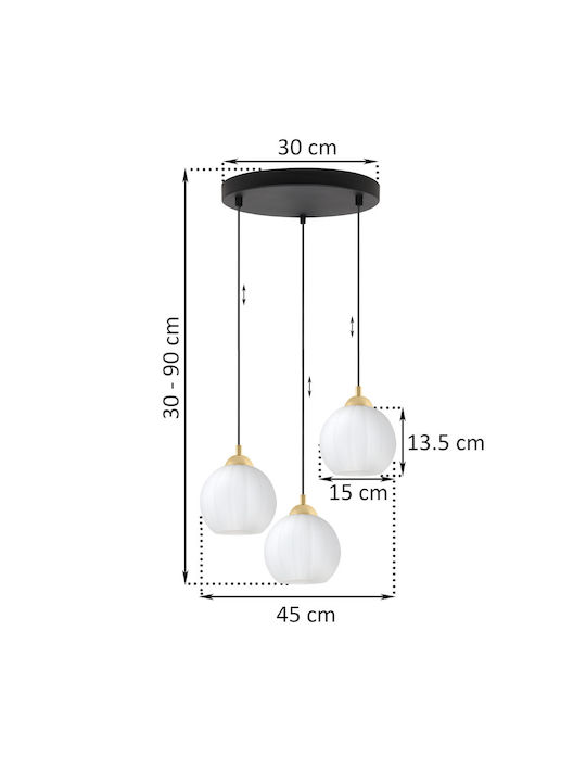 Light Home Висящо Осветително Тяло Черно с Цокъл E27