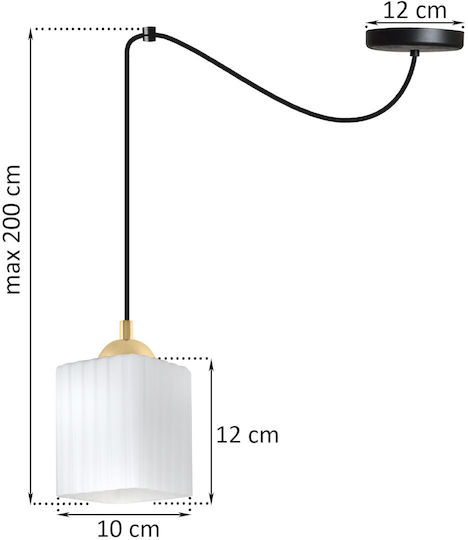 Light Home Κρεμαστό Φωτιστικό Μαύρο με Ντουί E27