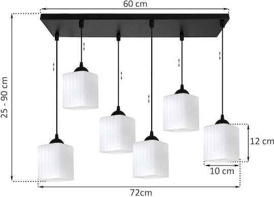 Light Home Κρεμαστό Φωτιστικό Μαύρο με Ντουί E27