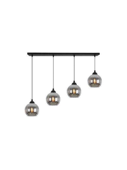 Light Home Висящо Таванно Осветително Тяло Черна Топка с Цокъл E27