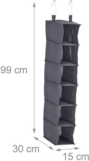 Relaxdays Raft Textil Atârnător Pentru Haine Gri 99x30x15cm