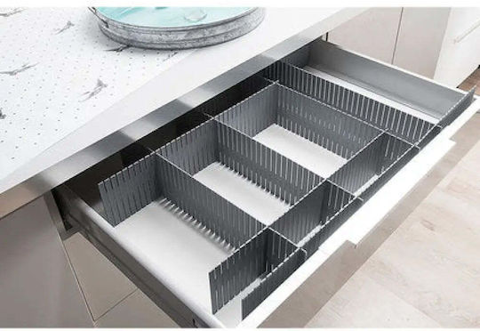 Compactor Πλαστικό Διαχωριστικό Συρταριών σε Γκρι Χρώμα 44x10cm