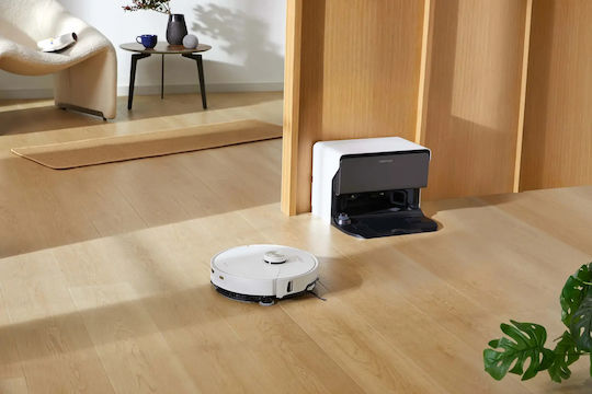 Roborock S8 MaxV Ultra with Refill & Drainage System Σκούπα Ρομπότ με Χαρτογράφηση Laser & Απορρόφηση 10000Pa Λευκή