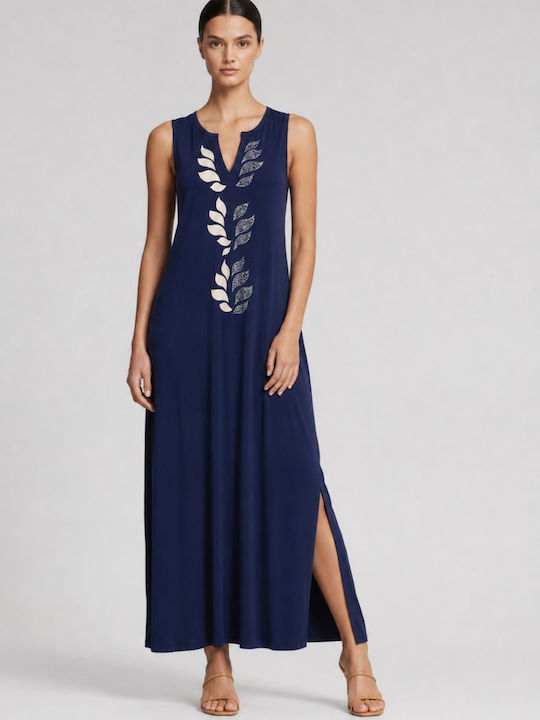 Summer Maxi Dress for Wedding / Christening Navy Blue