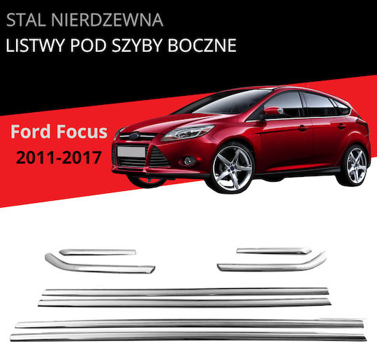 Seitenfensterleisten Edelstahl Chrom Für Ford Focus Mk3 2011-2017