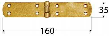 Domax French Hinge 160x35x2.5mm Gold Zinc Chest