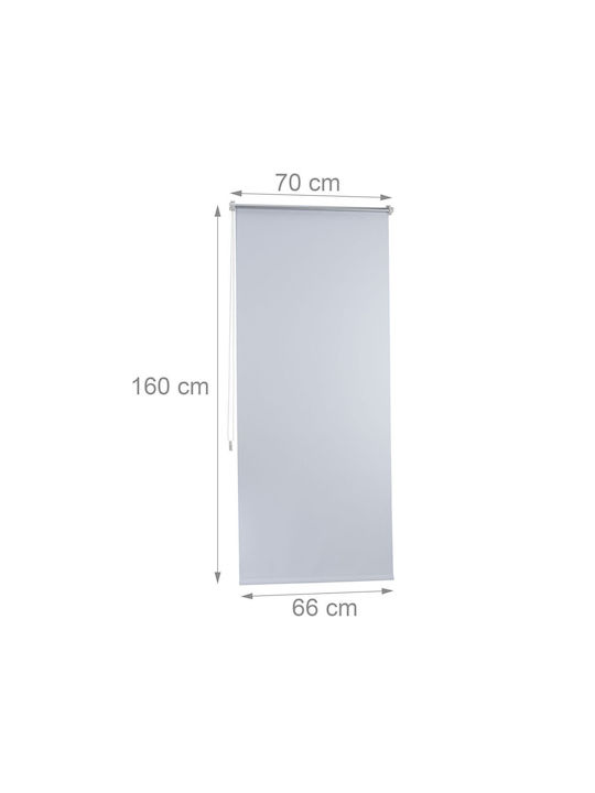 Relaxdays Roller Blinds Total Blackout White W70xH160cm 10023760_732