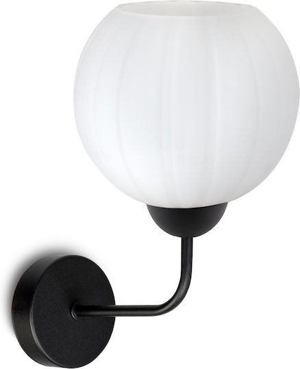 Light Home Μοντέρνο Φωτιστικό Τοίχου με Ντουί E27 Μαύρο