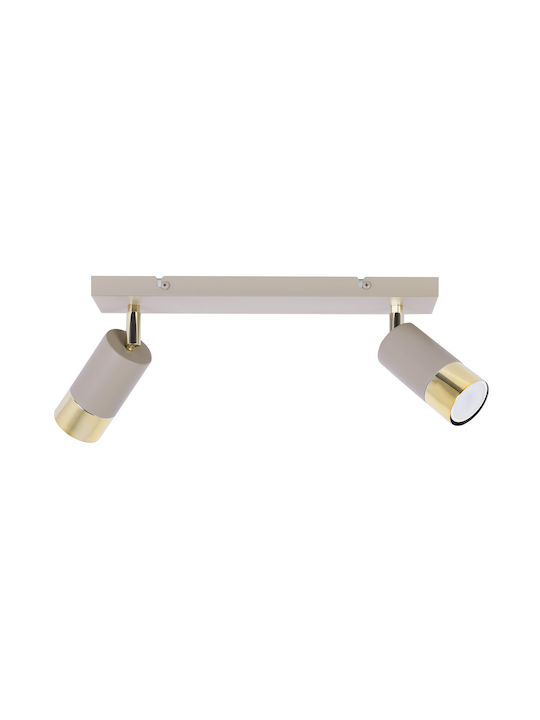 Light Home Decken- und Wandleuchte mit GU10 Lampenbirnensockel in Goldfarbe