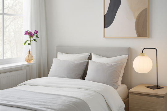 Light Home Table Lamp for E27 Fitting with Black Shade and Base