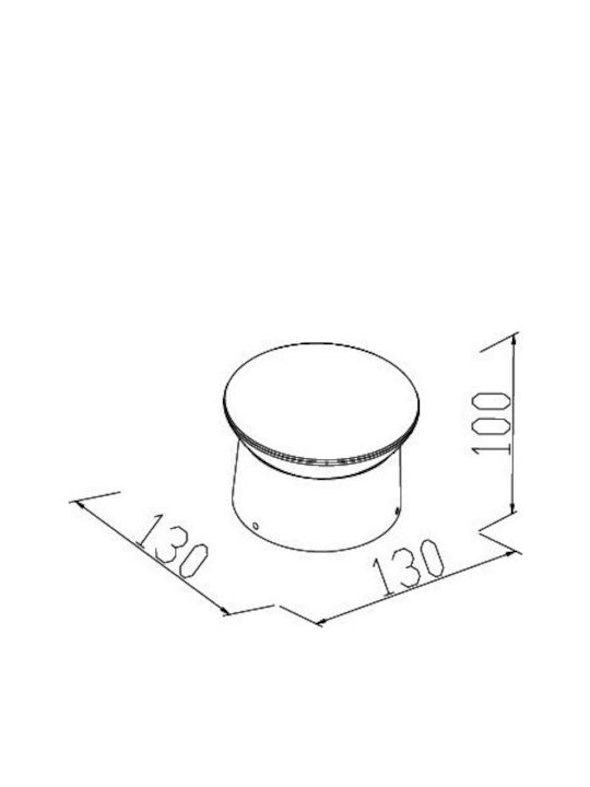 Inlight Iluminat Exterior Montat pe Perete LED 7W cu Lumină Albă Reglabilă 13x13cm