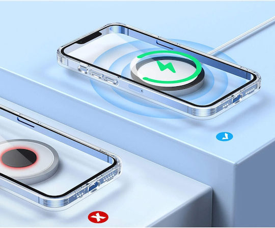 Inel Magnetic Încărcare Wireless Suport Auto MagSafe Silicon Apple iPhone 12 13 14 Negru