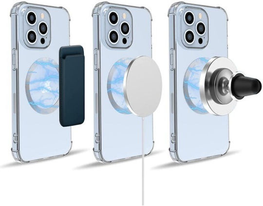 Inel Magnetic Încărcare Wireless Suport Auto MagSafe Silicon Apple iPhone 12 13 14 Negru