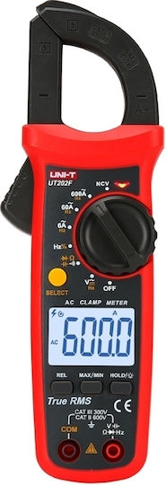 Uni-T Clamp Meter Digital 600A AC UT201F True RMS with Test Leads