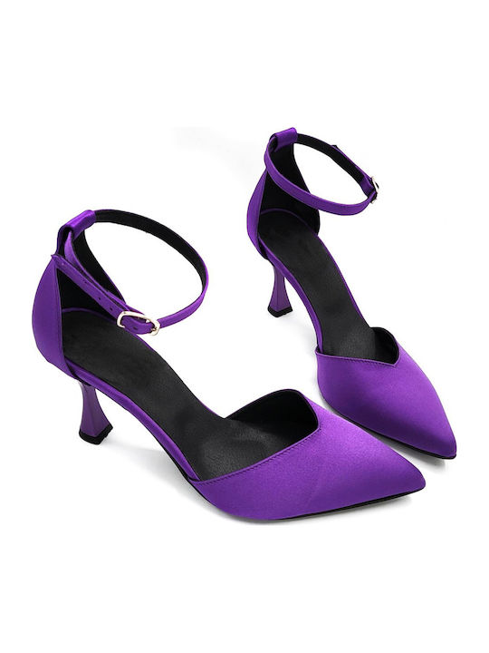 Heels with Strap Purple
