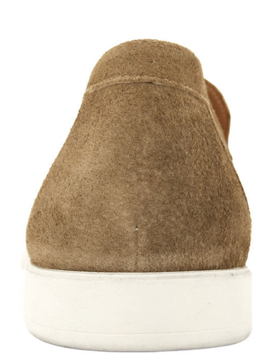 Suede Men's Loafers in Beige Colour