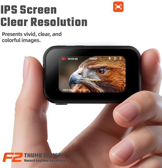 Mini FDF2 128GB Action Camera Full HD (1080p) με Οθόνη Μαύρη