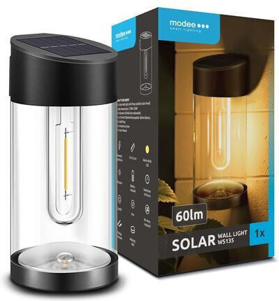 Modee Lighting Set 50 Wandmontierte Solarleuchten 60lm Warmes Weiß mit Fotowiderstand IP44