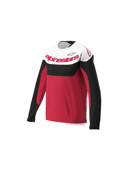 Herren Lange Ärmel Fahrradtrikot Mountain Bike Rote