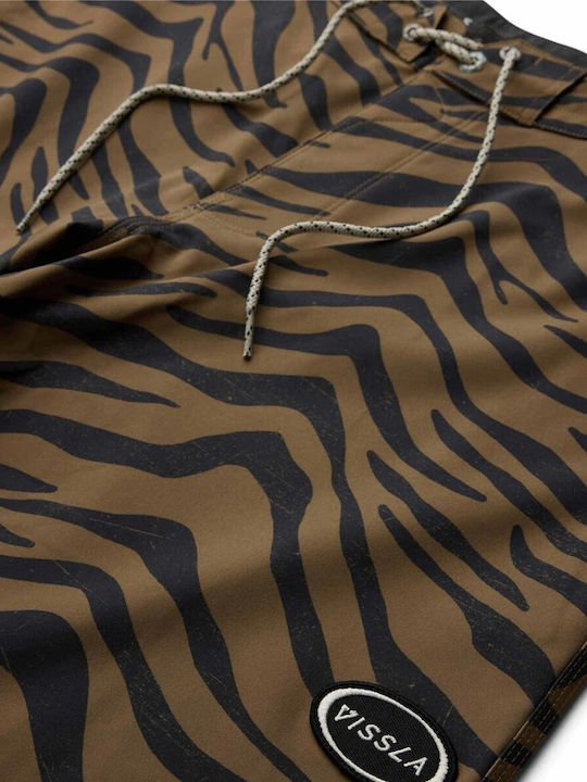 Vissla Men's Swimwear Bermuda Dark Khaki With Patterns