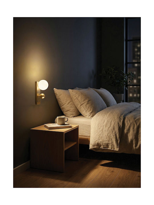 VK Lighting Φωτιστικό Τοίχου με Ντουί G9 και Διακόπτη Χρυσό