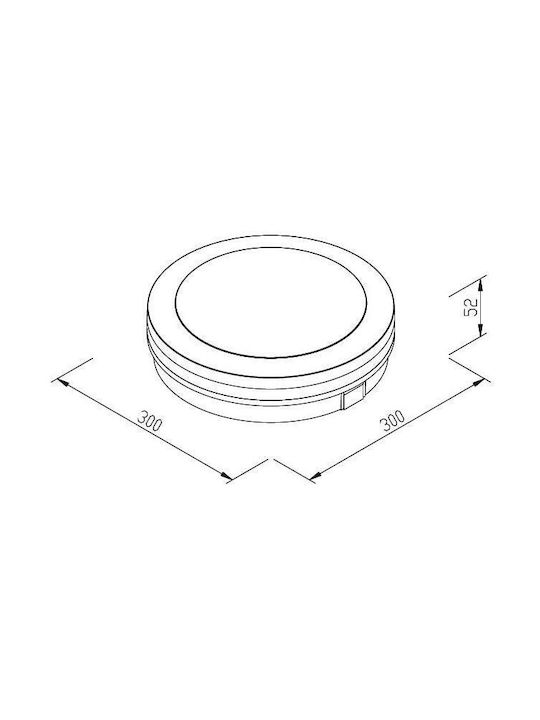 Inlight Deckenleuchte montieren 30cm Weiß mit Integrierte LED