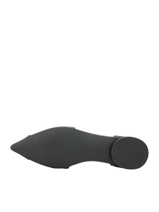 Damen Leder Ballerinas Schwarz
