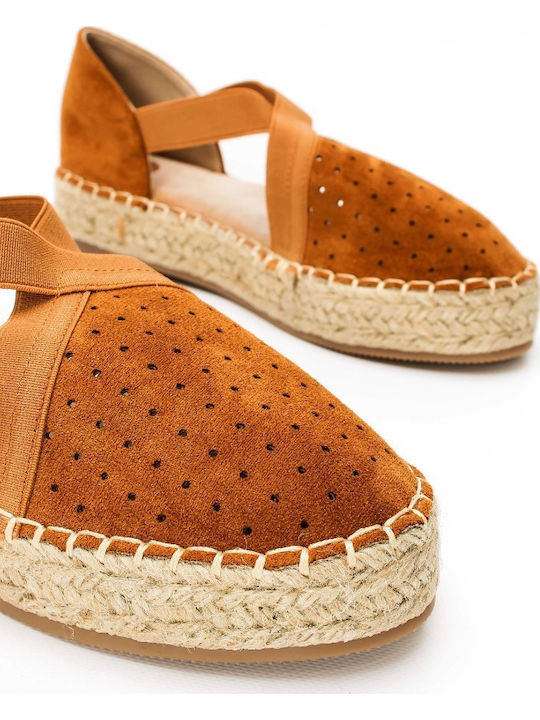 Suede Women's Espadrilles in Brown Color