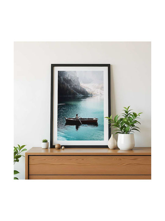 Poster Boat On River Pst25110 40cm X 50cm