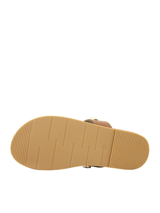 Neuca Leather Women's Flat Sandals Tabac Brown