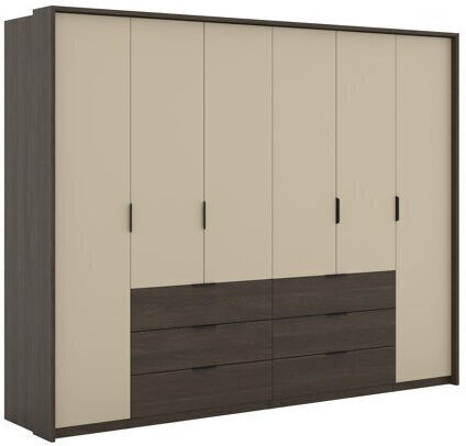 Austin 386 Εξάφυλλη Ντουλάπα με Καθρέπτη 278x63x217cm Ανοιχτό Μπεζ Austin 386 Εξάφυλλη Ντουλάπα με Καθρέπτη 278x63x217cm Ανοιχτό Μπεζ