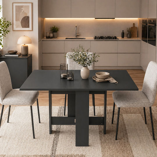 Artemio Extending Wooden Table Charcoal 30(+30) x 76 x 73.5 cm