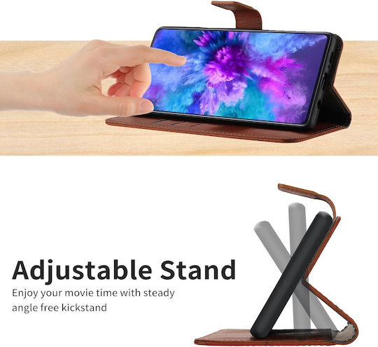 Book Tempered Glass Brown (Redmi Note 12 Pro 4G)
