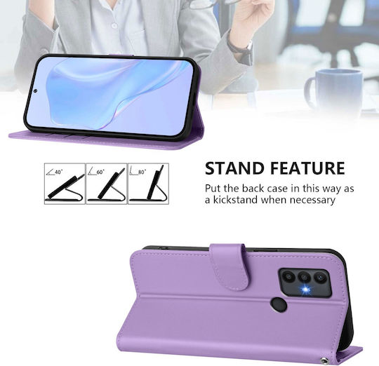 Book Tempered Glass Μωβ (TCL 306 / 305 / 30 SE / 30E)