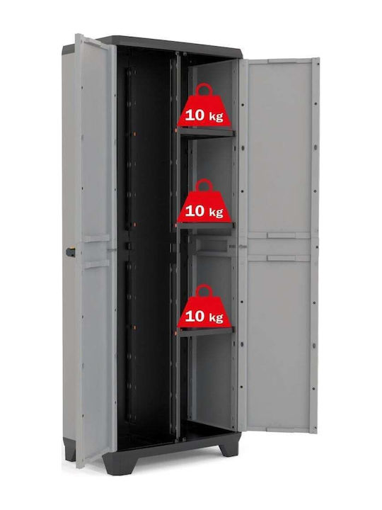 Double-leaf Outdoor Storage Cabinet Polypropylene 68x39x173 cm